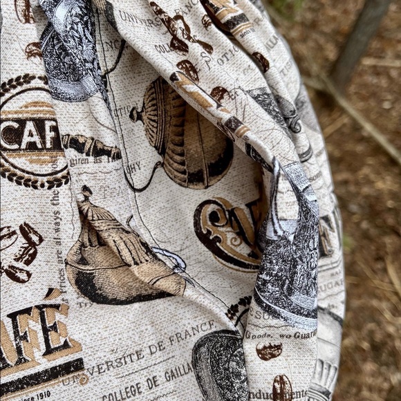 Vintage Coffee Latte Print Retro Pinup Dress with Pockets - Picture 4 of 5